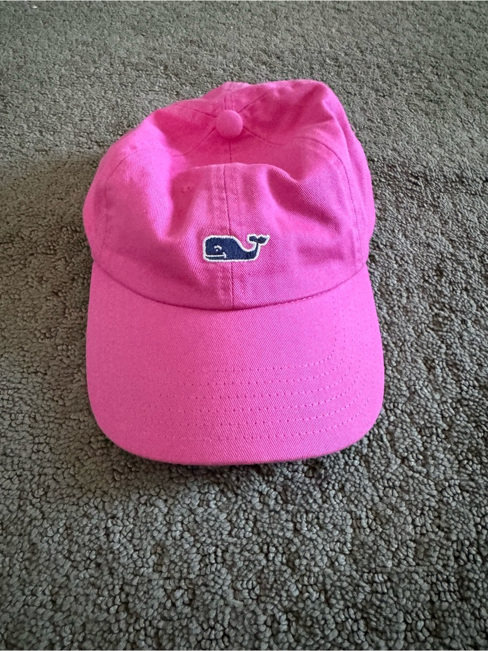 Vineyard Vines Hot Pink Whale Cap with Navy Logo